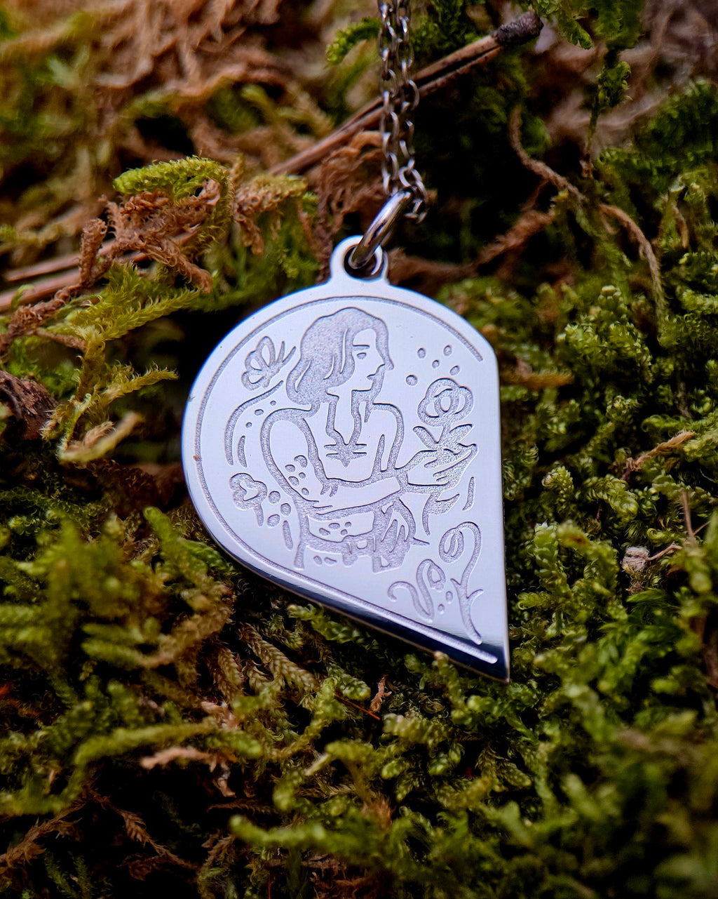 “As One” - Titanium Couples Pendant Set