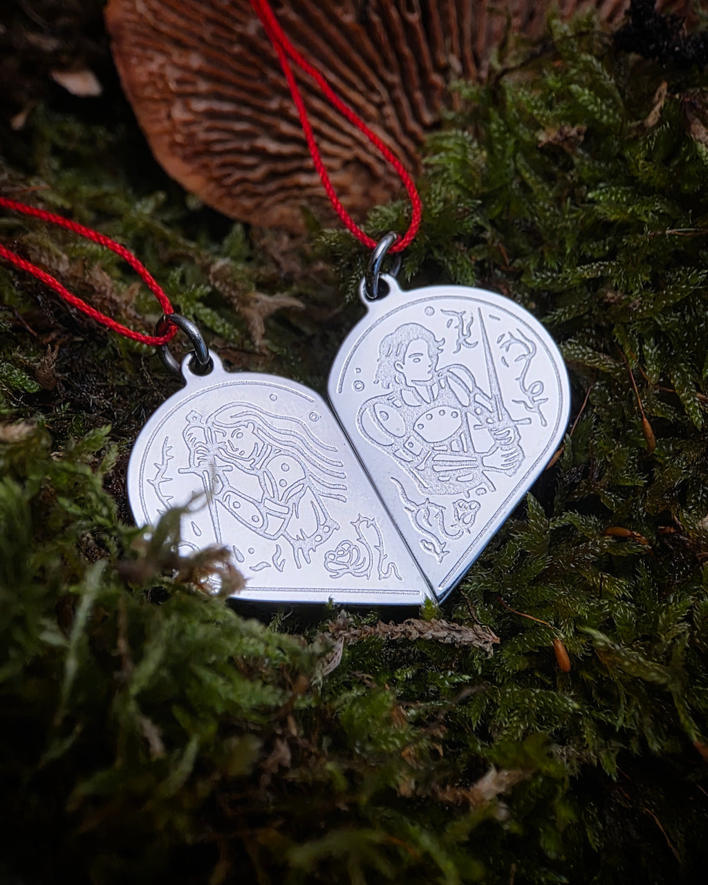 “As One” - Titanium Couples Pendant Set