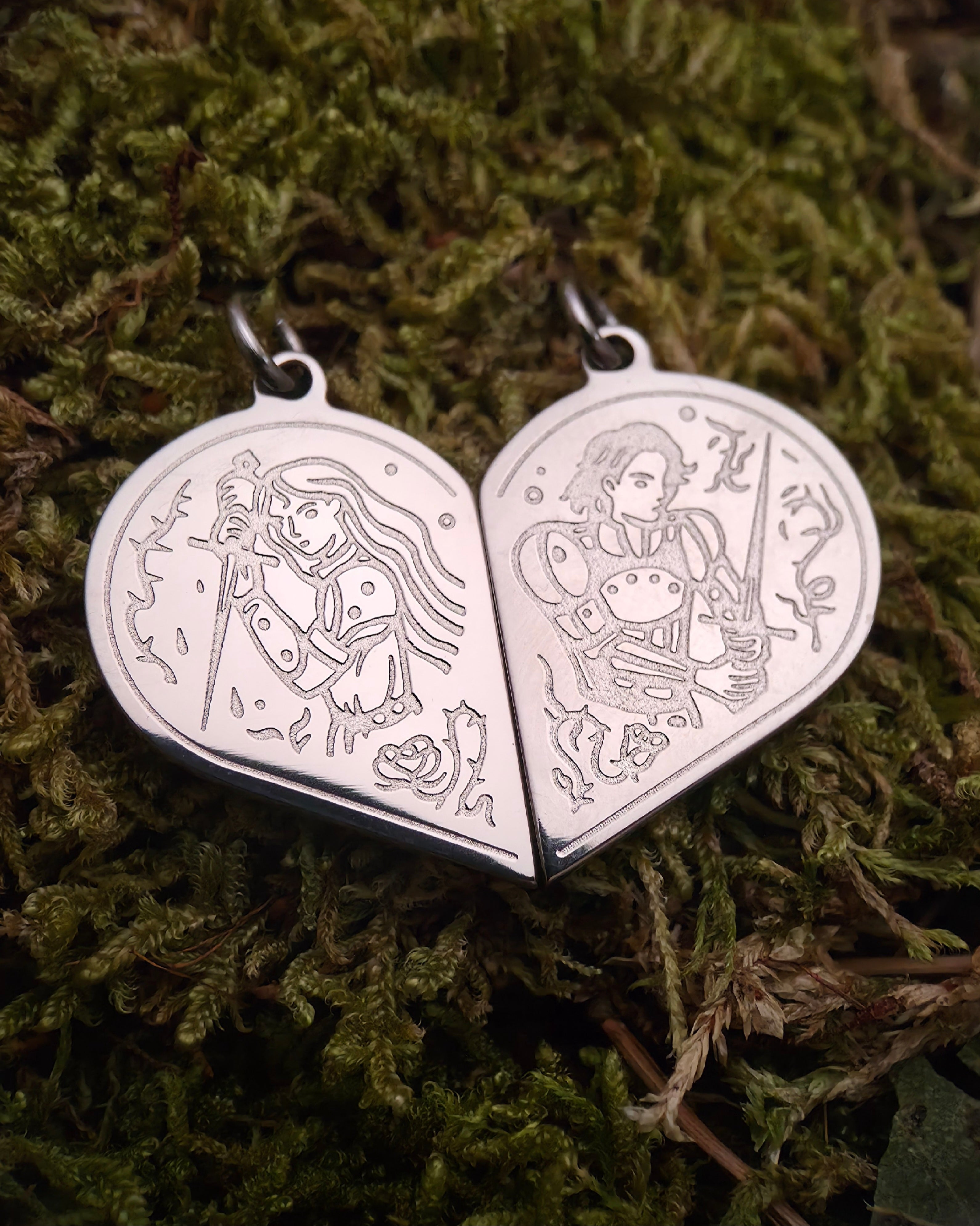 “As One” - Titanium Couples Pendant Set