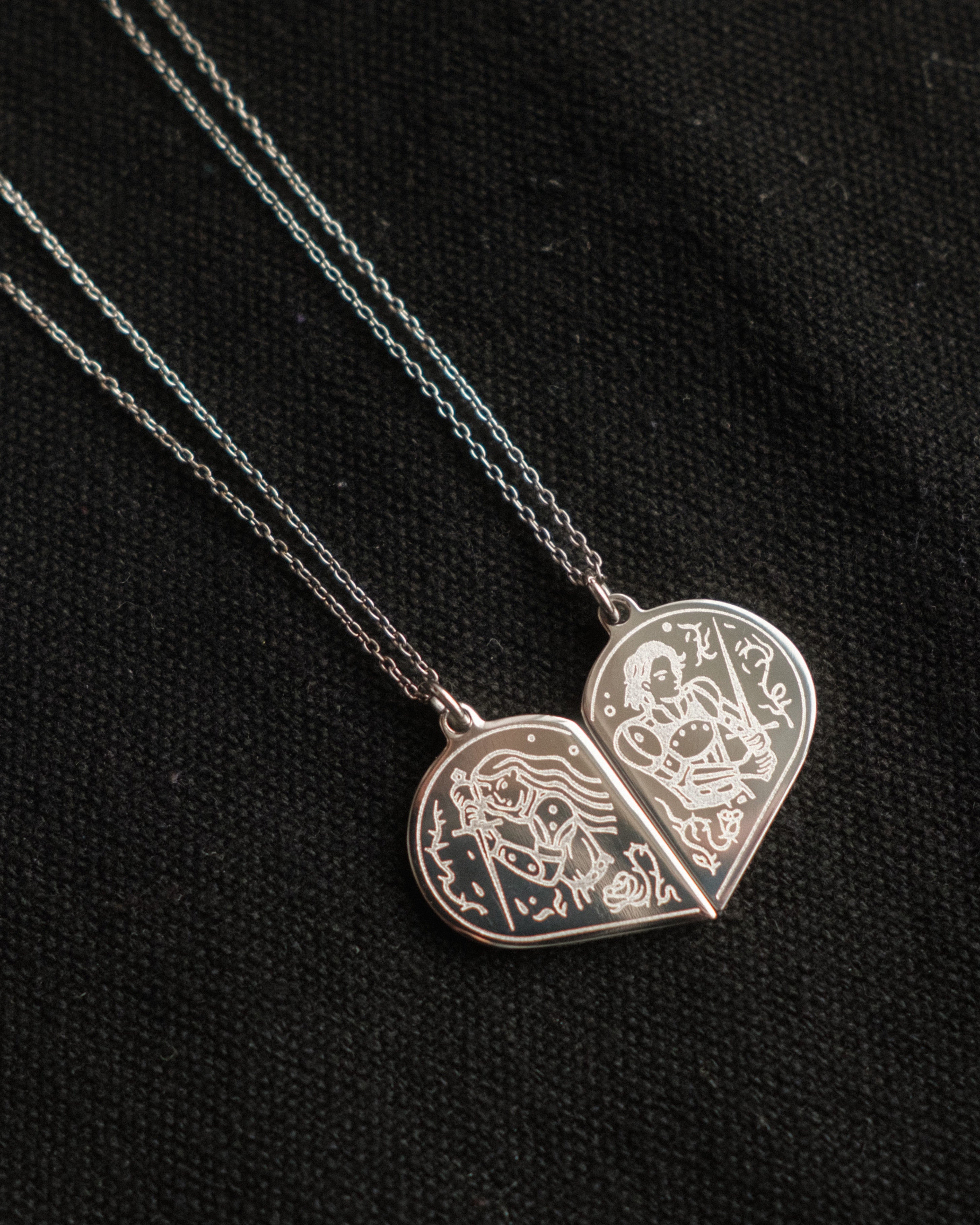 “As One” - Titanium Couples Pendant Set