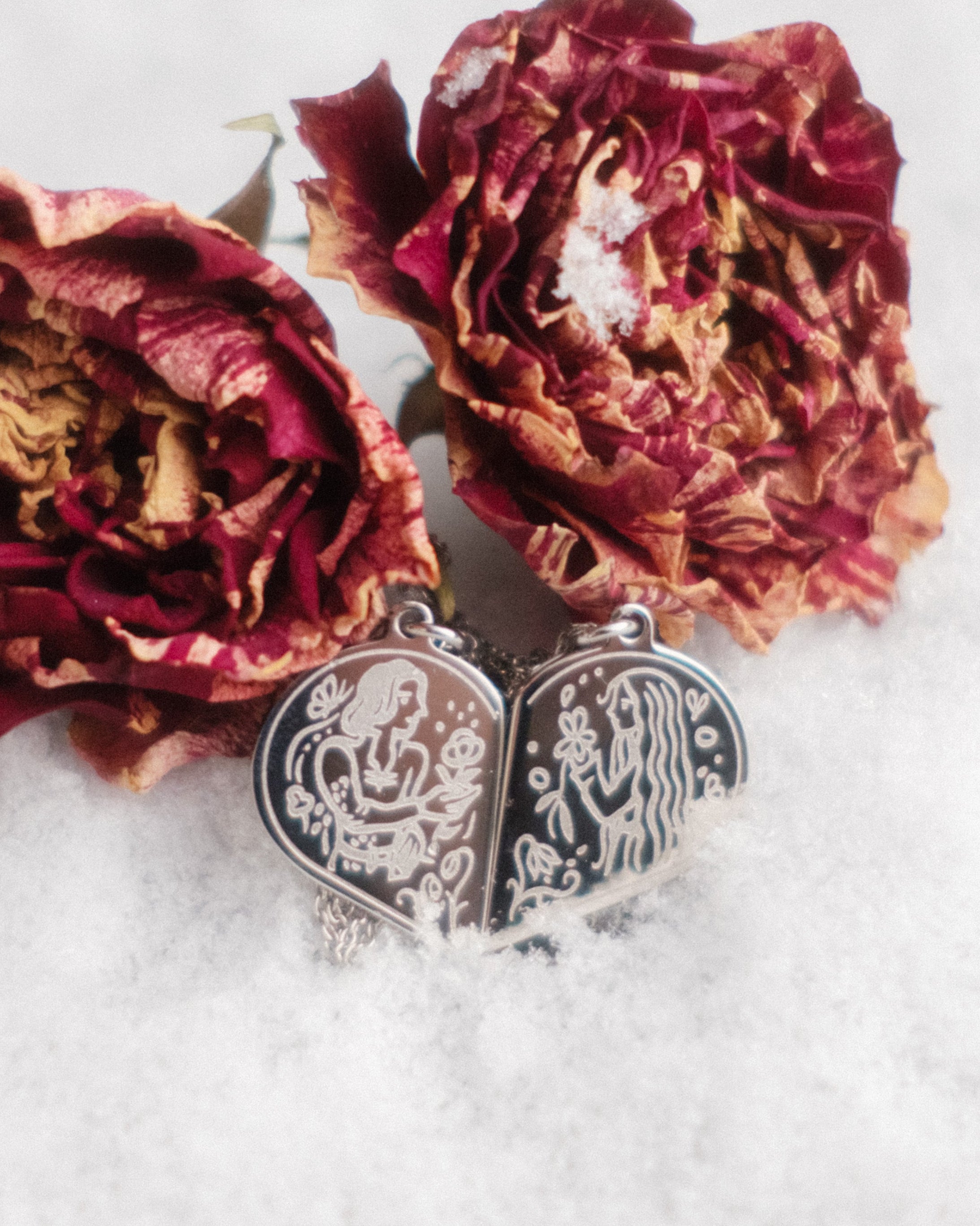 “As One” - Titanium Couples Pendant Set